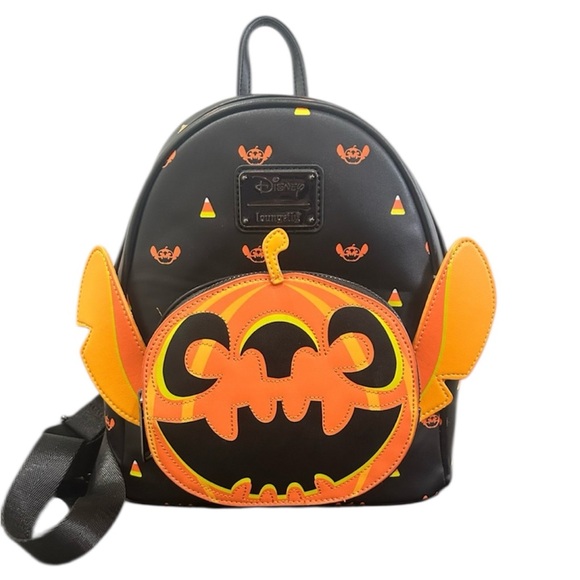 Loungefly Handbags - Loungefly Stitch Candy Corn Halloween Mini Backpack